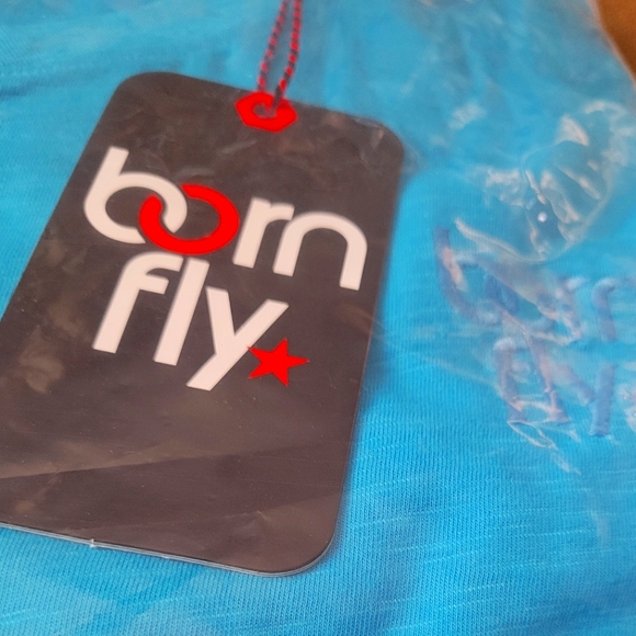 Born Fly Teal V - Neck Size 2XL New In Bag - Picture 5 of 6